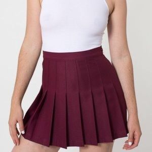 American apparel burgundy tennis skirt